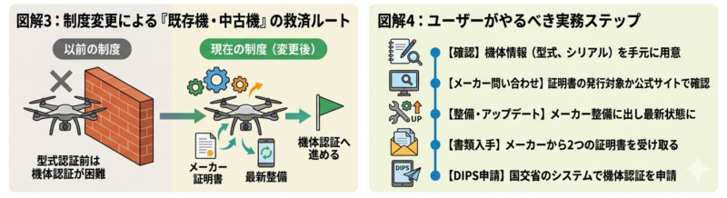 型式認証と機体認証